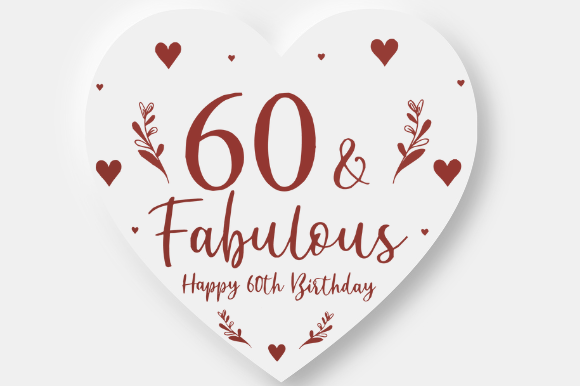 60TH BIRTHDAY PERSONALISED 60 Graphics for Crafts