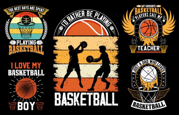 Basketball T Shirt Design Bundle