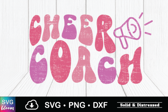 Cheer Coach Sublimation Solid Distressed Graphics