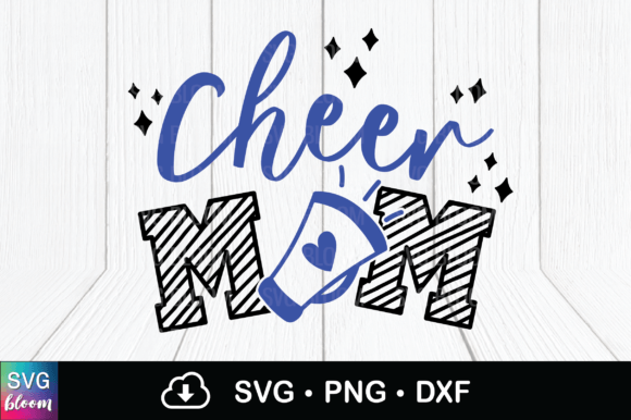 Cheer Mom Megaphone Sublimation SVG PNG