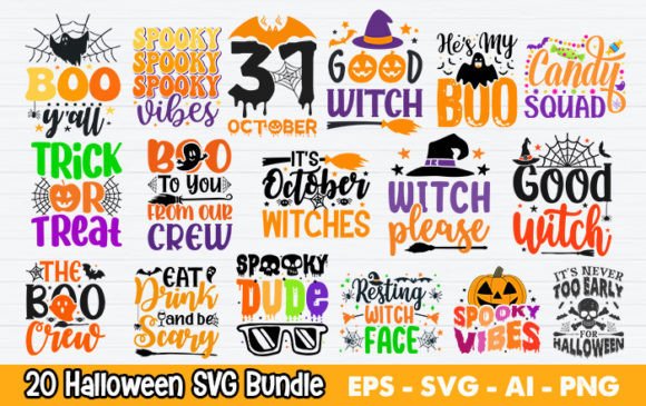 Halloween Bundle SVG T-Shirt Design Graphics