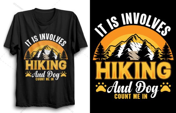 Hiking T Shirt Design, Hiking and Dog