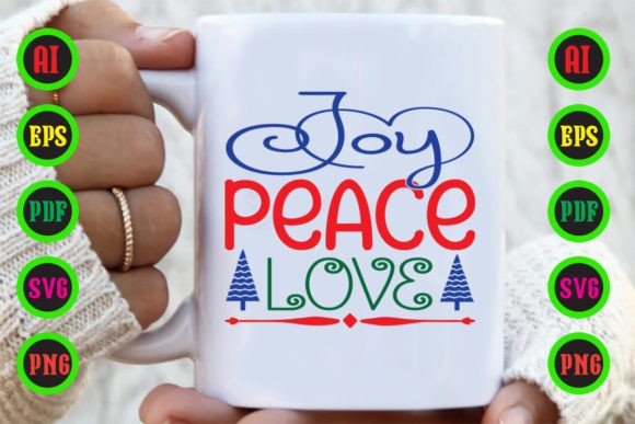 Joy Peace Love Graphics for Crafts