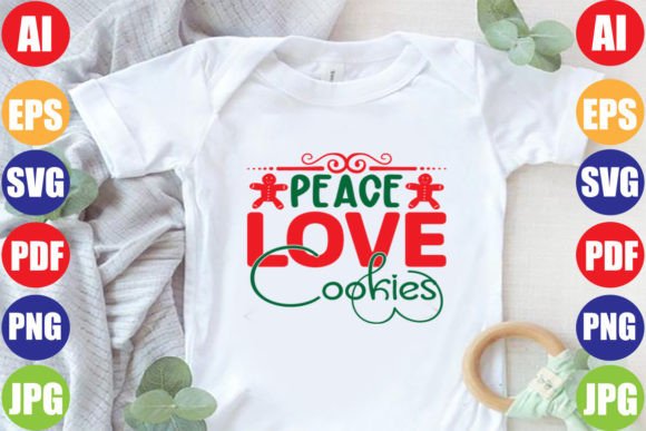 Peace Love Cookies: Graphics & T-Shirt Designs