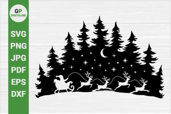 Santa with Reindeer SVG: Festive Graphics & Illustrations