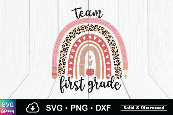 Team First Grade Rainbow Leopard PNG: Graphics & Graphic Templates